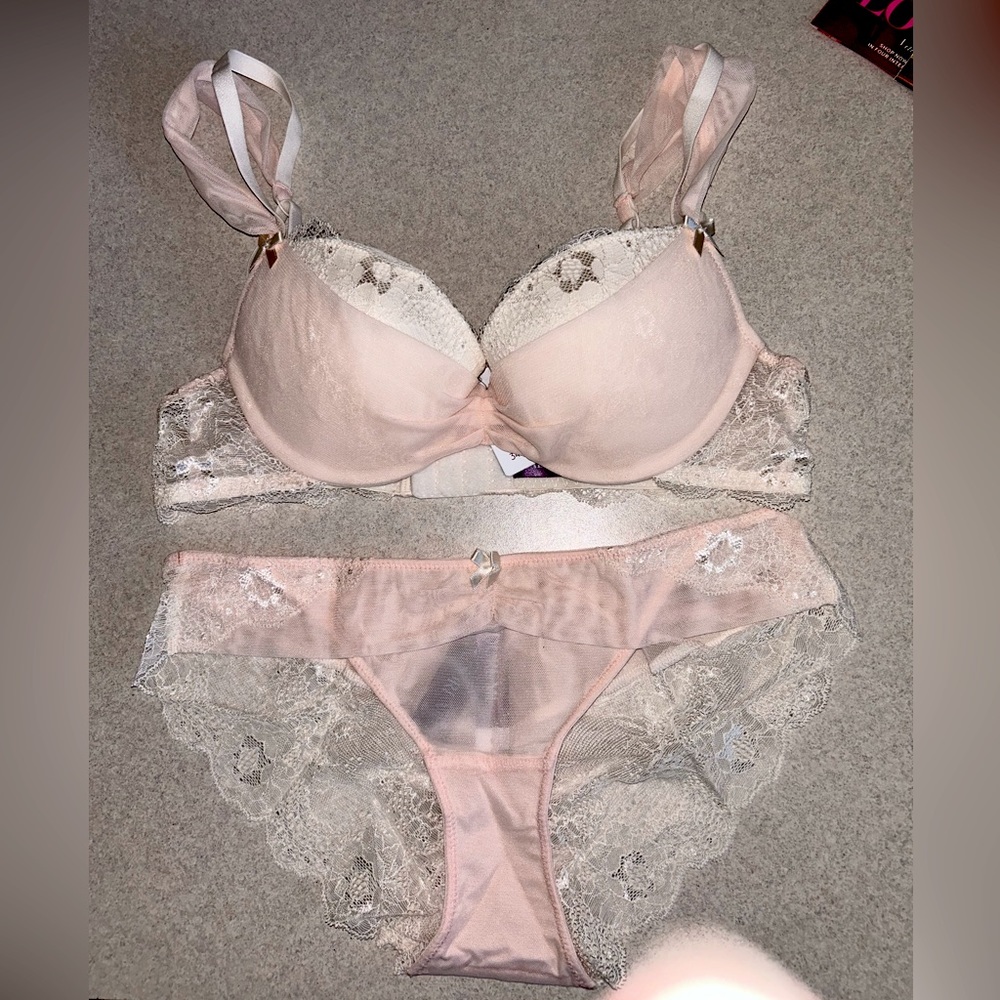 Adore Me “Clairabelle push up” set with bikini bottom